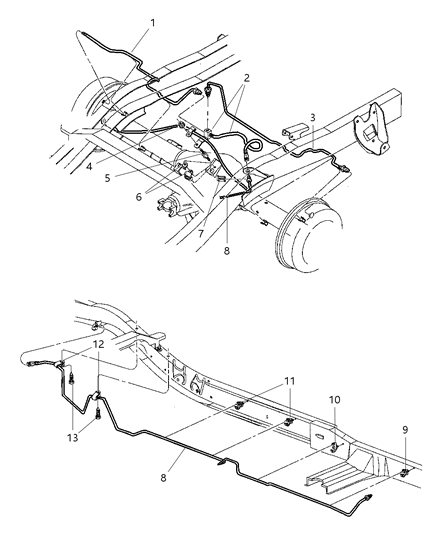 2000 Dodge Durango Line-Brake Diagram for 52009549AB