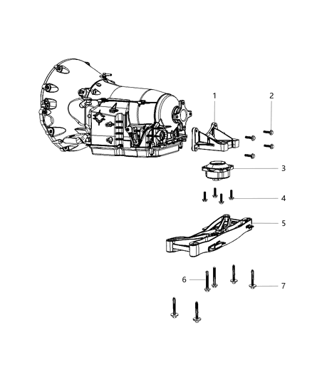 2017 Dodge Charger Transmission Support Diagram 7
