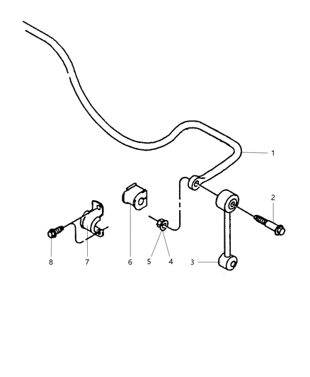 1997 Jeep Wrangler Stabilizer - Rear Diagram