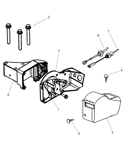 1998 Dodge Ram 2500 Quad & Club Cab Throttle Control Diagram 3