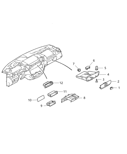 2005 Dodge Sprinter 3500 Box-Instrument Panel Diagram for 5122945AA