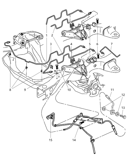 1999 Dodge Durango Line-Brake Diagram for 52008993