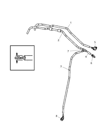 2007 Dodge Sprinter 3500 Hose-Vacuum Diagram for 68013556AB