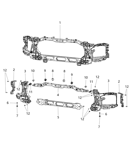 2013 Ram 3500 Radiator Support Diagram