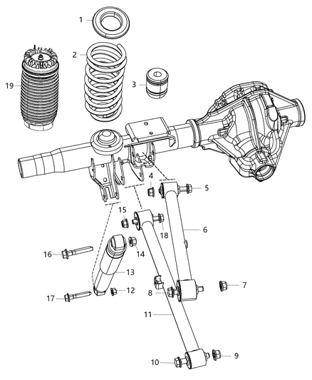 2013 Ram 1500 Suspension - Rear Diagram