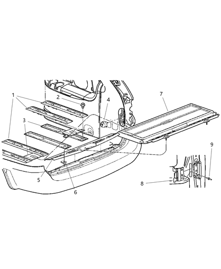 2002 Dodge Caravan Cargo Organizer Diagram