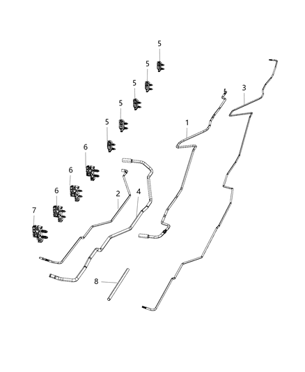 2018 Ram 4500 Fuel Lines Rear, Rear Mounted Tank Diagram 1