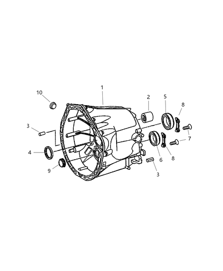 2004 Chrysler Crossfire Bearing-COUNTERSHAFT Diagram for 5098874AA