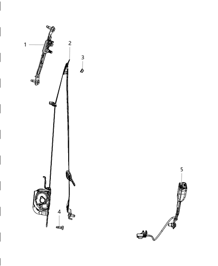 2017 Chrysler 300 Seat Belts First Row Diagram