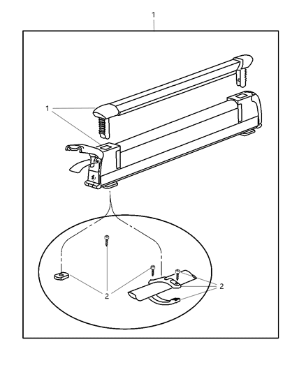 2009 Chrysler Sebring Carrier Kit - Ski Diagram