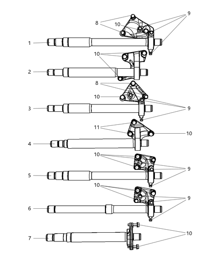 2008 Chrysler Sebring Shafts , Front Axle Diagram 2