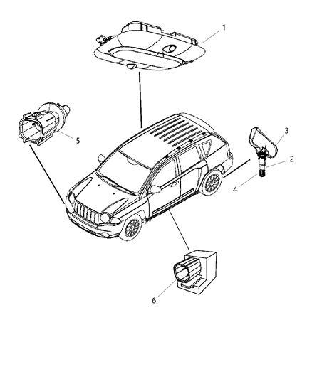 2010 Jeep Compass Sensors Body Diagram