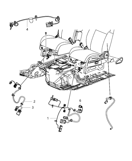 2010 Jeep Compass Wiring-Seat Diagram for 68024685AA