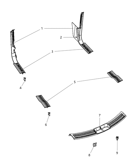 2008 Chrysler Pacifica Panel-SCUFF Diagram for TW34BDAAG