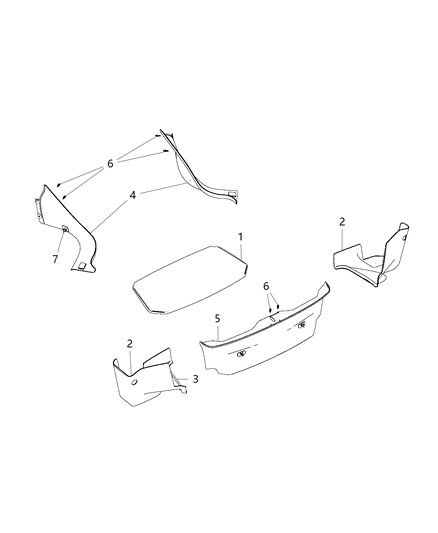 2017 Dodge Viper Carpet, Rear Diagram