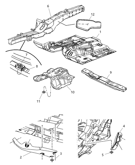 2007 Jeep Grand Cherokee SILENCER Diagram for 55197174AA