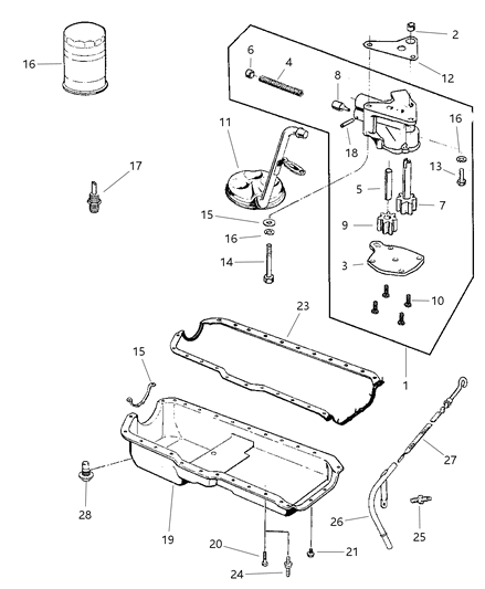 2000 Jeep Grand Cherokee Engine Oiling Diagram 1