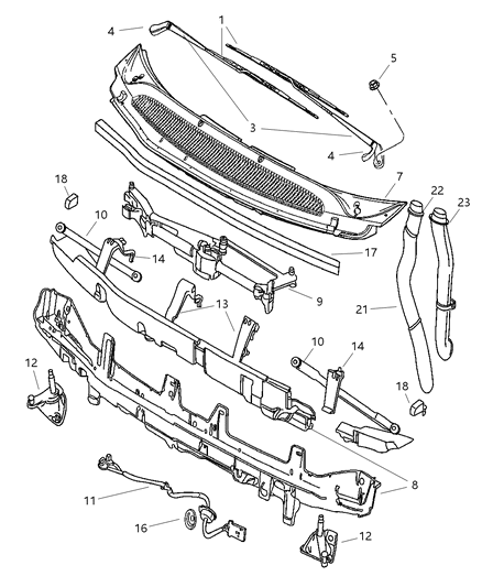 2001 Chrysler Town & Country Nozzle Windshield washer Diagram for 4717941AA