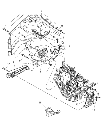 2005 Dodge Neon Blocker Diagram for 5037354AA