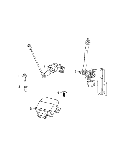 2018 Chrysler Pacifica Module, Automatic Headlamp Leveling Diagram