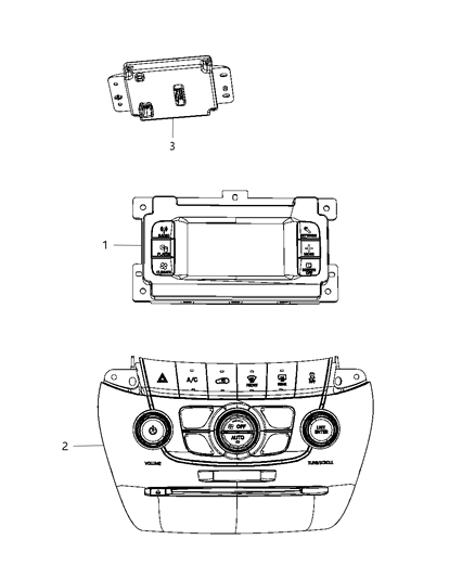 2016 Dodge Journey Switches - Heater & A/C Diagram