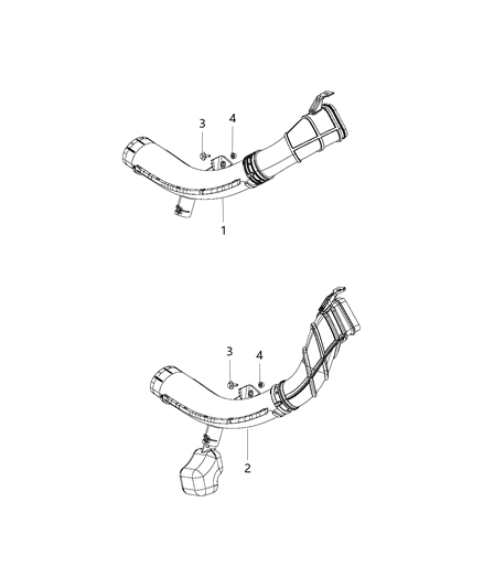 2018 Jeep Compass Air Inlet Duct Diagram for 68247352AA