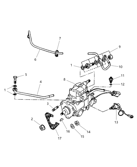 1997 Jeep Cherokee Pump-Automatic Injection Diagram for 4797786