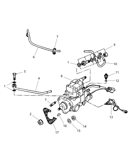 1997 Jeep Cherokee Nut Diagram for 4883402AA