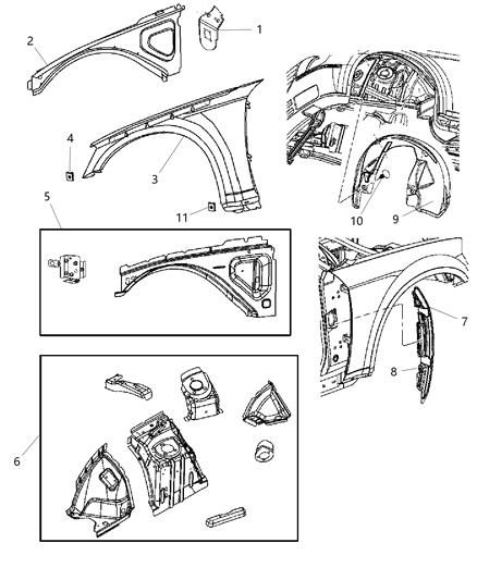 2011 Chrysler 300 Foam-Blocker Diagram for 68043204AB