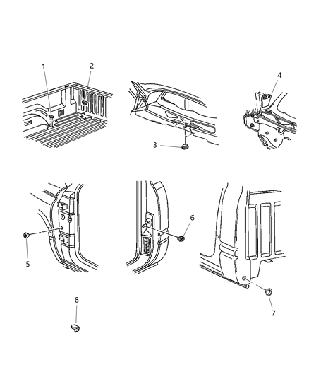 1998 Dodge Ram 2500 Quad & Club Cab Plugs Diagram