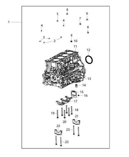 2017 Jeep Cherokee Cylinder Block And Hardware Diagram 3