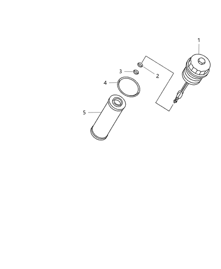 2010 Jeep Patriot Engine Oil , Engine Oil Filter & Adapter Diagram 3