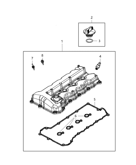 2012 Dodge Dart Cylinder Head & Cover Diagram 4