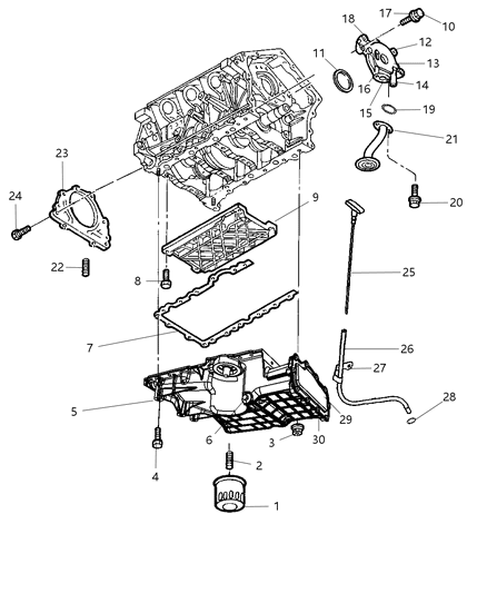 2007 Dodge Avenger Pan-Oil Diagram for 4892061AA