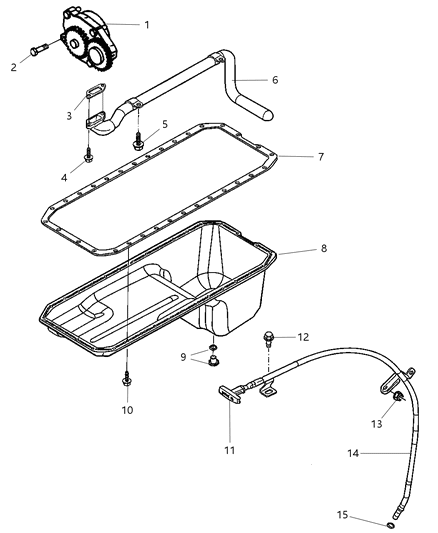 2007 Dodge Ram 3500 Indicator-Engine Oil Level Diagram for 68002976AA