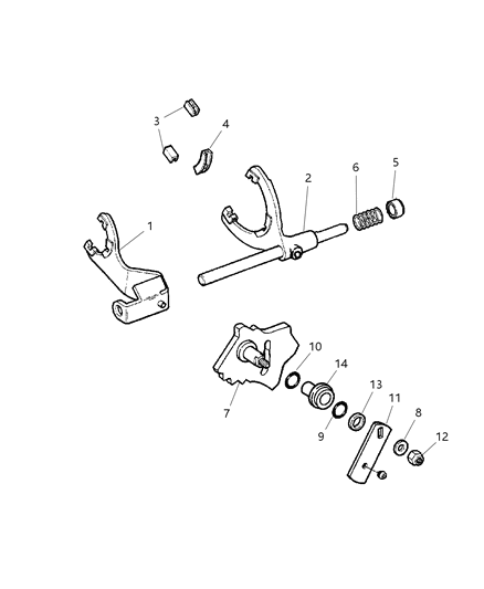 2003 Dodge Ram 1500 Fork & Rail Diagram 1