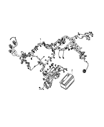 2020 Ram 2500 Wiring, Battery Diagram 3