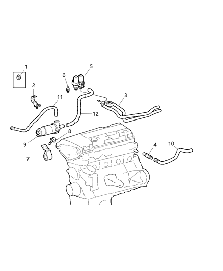 2004 Chrysler Crossfire Plumbing - Heater Diagram