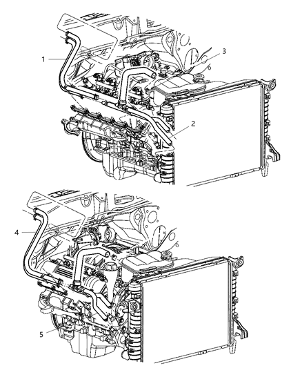 2003 Dodge Ram 2500 Plumbing - Heater Diagram 1