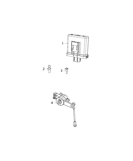 2019 Chrysler 300 Module, Headlamp Leveling Diagram