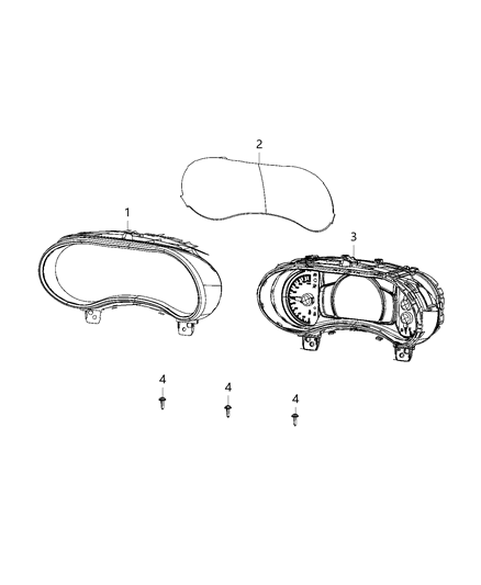 2020 Jeep Grand Cherokee Cluster-Instrument Panel Diagram for 68454133AE