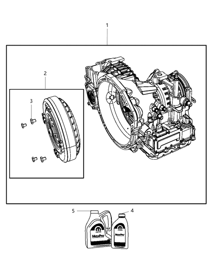 2012 Dodge Avenger TRANSAXLE-With Torque Converter Diagram for 68143175AA