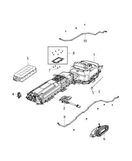 2020 Jeep Renegade Battery, Tray, And Support Diagram 2
