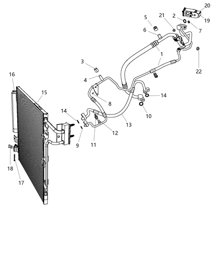 2015 Jeep Wrangler A/C Plumbing Diagram 2