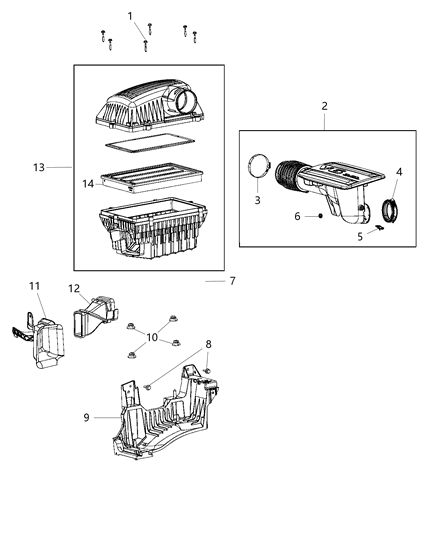 2021 Ram 1500 Air Cleaner Diagram 2