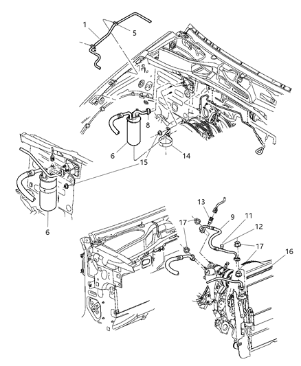 2002 Jeep Liberty Line-A/C Discharge Diagram for 55037800AB