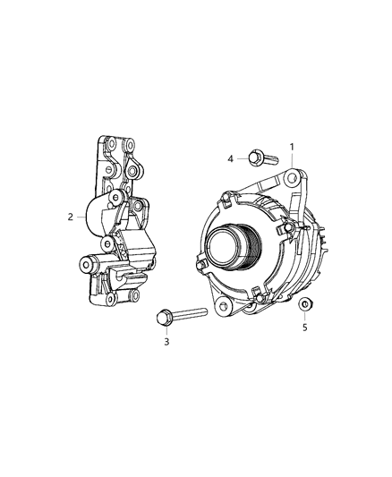 2014 Dodge Journey Generator/Alternator & Related Parts Diagram 2
