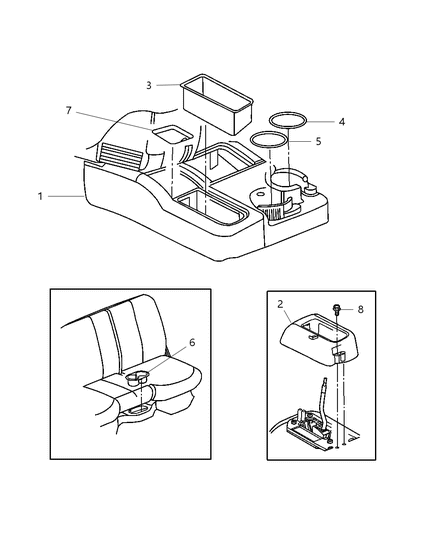 2005 Dodge Ram 1500 Boot-Gear Shift Lever Diagram for YN731DVAA