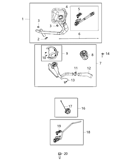 2020 Ram 2500 Tube-Fuel Filler Diagram for 68421572AA