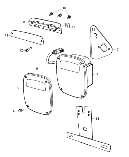 2008 Dodge Ram 3500 Lamps - Rear Diagram